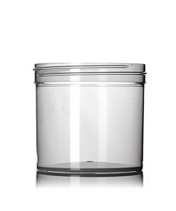 12 oz natural-colored PP plastic single wall jar with 89-400 neck finish