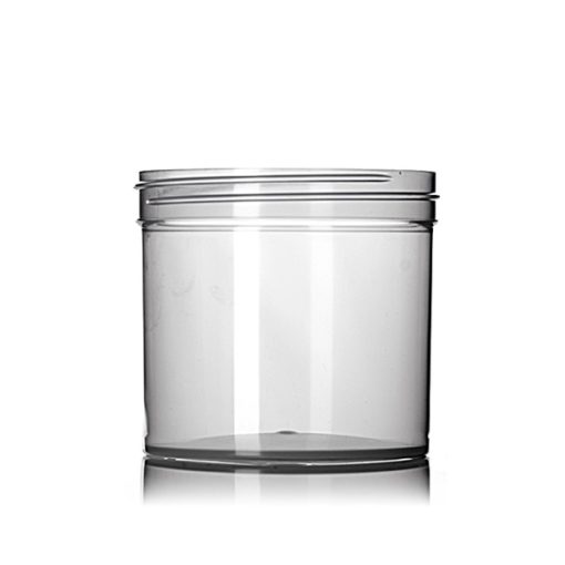 12 oz natural-colored PP plastic single wall jar with 89-400 neck finish
