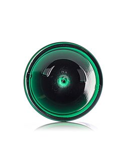 16 oz green PET plastic single wall jar with 89-400 neck finish