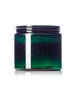 16 oz green PET plastic single wall jar with 89-400 neck finish