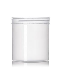 16 oz natural-colored PP plastic single wall jar with 89-400 neck finish