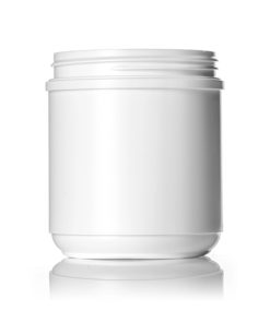 19 oz white HDPE plastic wide-mouth container with 89-400 neck finish