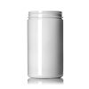 32 oz white PET plastic single wall jar with 89-400 neck finish