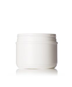 36 oz white HDPE plastic wide-mouth container with 120TT neck finish