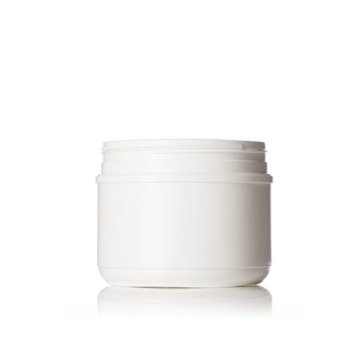 36 oz white HDPE plastic wide-mouth container with 120TT neck finish