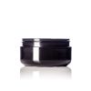 4 oz black PP plastic double wall round base low-profile jar with 89-400 neck finish
