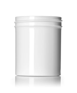 4 oz white PP plastic single wall jar with 58-400 neck finish