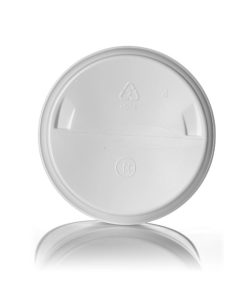 70 oz white HDPE plastic single wall canister with 120mm neck finish