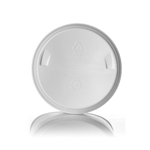70 oz white HDPE plastic single wall canister with 120mm neck finish