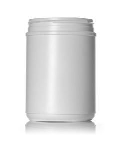 70 oz white HDPE plastic single wall canister with 120mm neck finish
