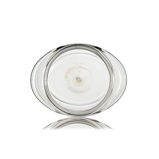 8 oz clear PET plastic single wall oval jar with 70-400 neck finish