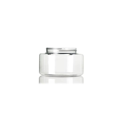 8 oz clear PET plastic single wall oval jar with 70-400 neck finish