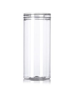 80 oz clear PET plastic jerky canister with 110-400 neck finish