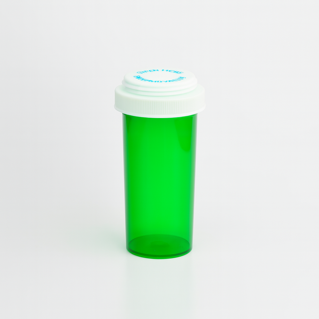 Green Reversible Vials with Vet Caps 40 Dram