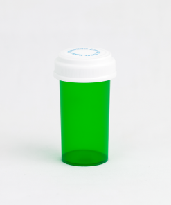 Green Reversible Vials with Vet Caps 8 Dram