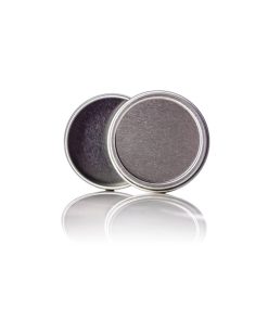 1 oz silver steel flat tin with slip cover lid