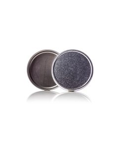 8 oz silver steel flat tin with slip cover lid