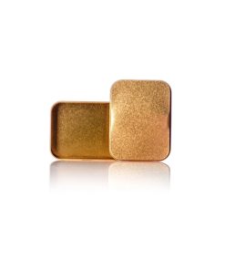 Alternative view of 3.75 x 2.75 x 0.75 inch copper-colored steel rectangular tin with slip on cover lid - 450 Tin/Case