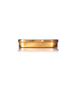 copper-colored steel rectangular tin with slip on cover lid