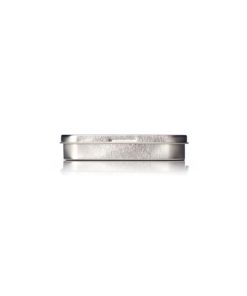 3.75 x 2.75 x 0.75 inch silver steel rectangular tin with slip cover