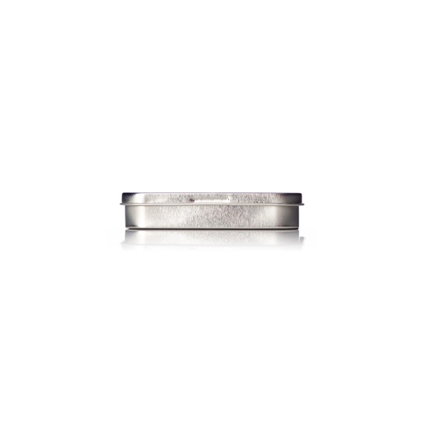 3.75 x 2.75 x 0.75 inch silver steel rectangular tin with slip cover – 450 Tin/Case