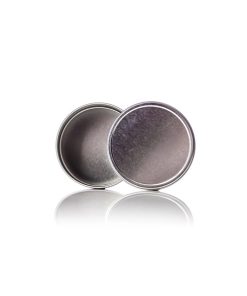 12 oz silver steel deep tin with slip cover lid