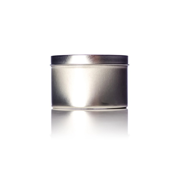 8 oz silver steel deep tin with slip cover lid – 210 Tin/Case