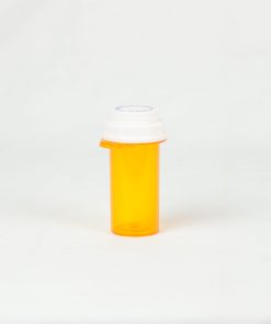 Amber Child Resistant Thumb Tab Vials with Vet Caps 10 Dram