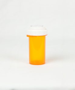 Amber Child Resistant Thumb Tab Vials with Vet Caps 16 Dram