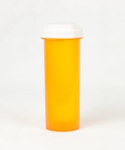 Amber Child Resistant Thumb Tab Vials with Vet Caps 50 Dram