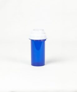 Blue Child Resistant Thumb Tab Vials with Vet Caps 10 Dram