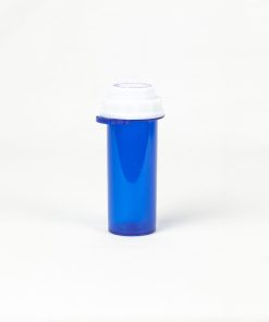 Blue Child Resistant Thumb Tab Vials with Vet Caps 13 Dram