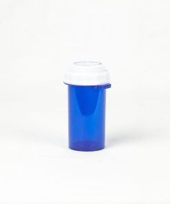 Blue Child Resistant Thumb Tab Vials with Vet Caps 16 Dram