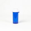 Blue Child Resistant Thumb Tab Vials with Vet Caps 20 Dram
