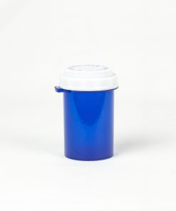 Blue Child Resistant Thumb Tab Vials with Vet Caps 30 Dram