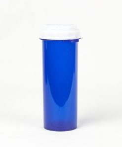Blue Child Resistant Thumb Tab Vials with Vet Caps 50 Dram