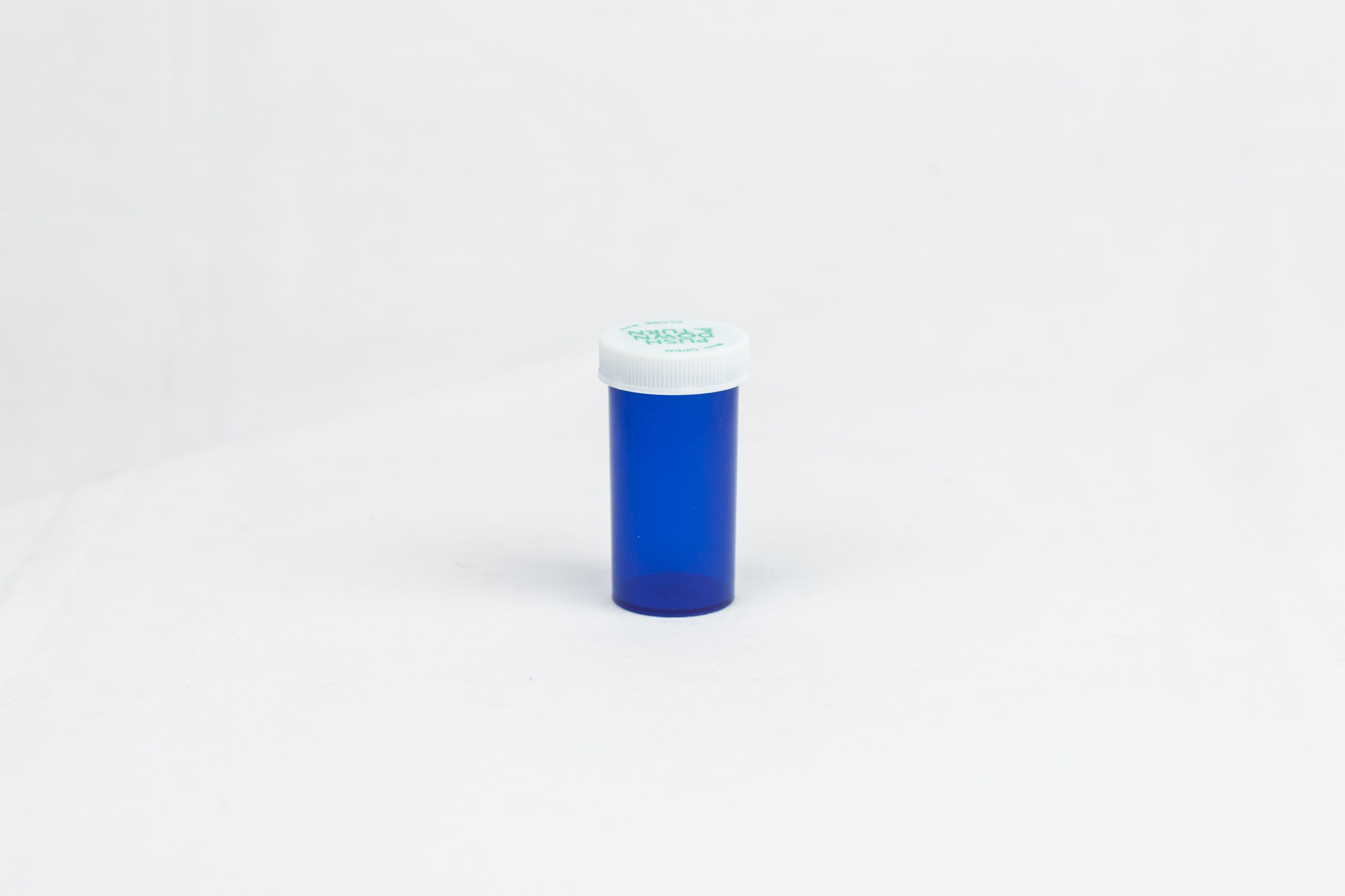 Blue Push-N-Turn Vials with Vet Caps 13 Dram