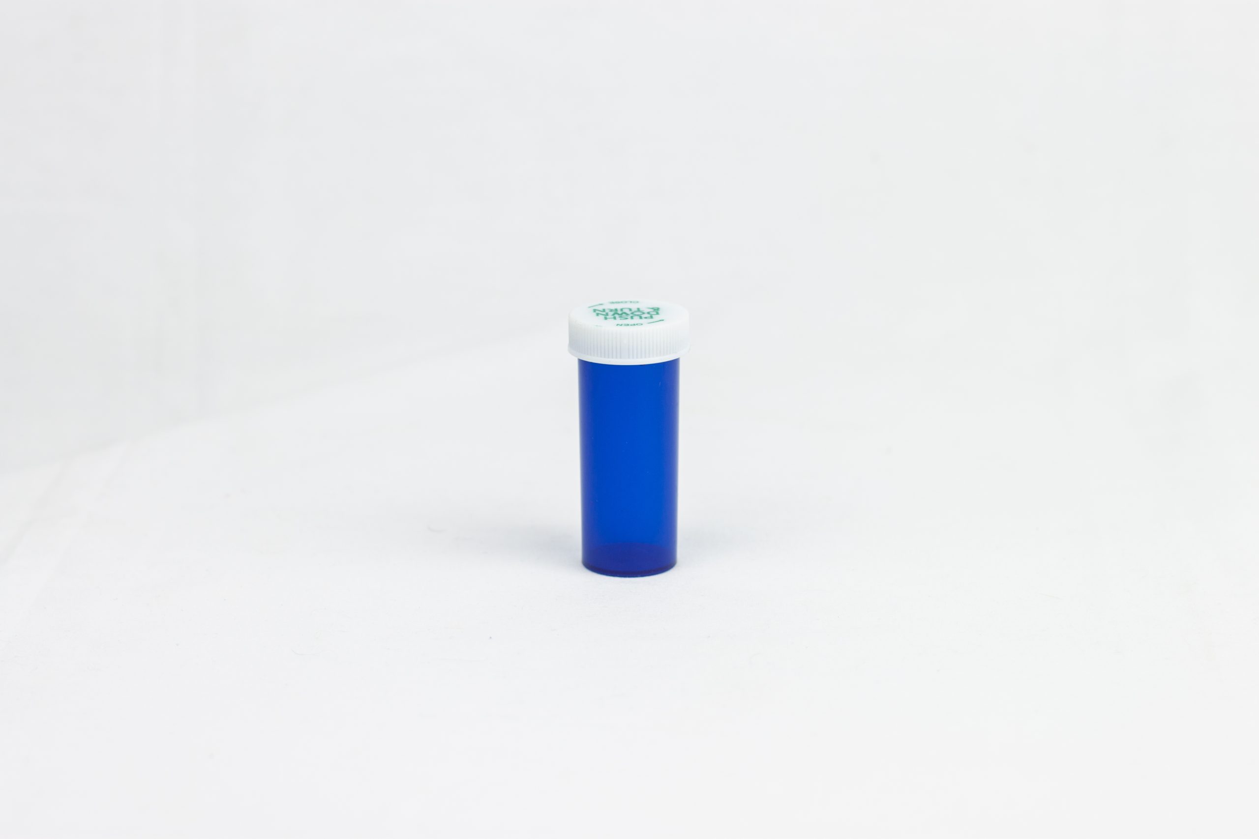 Blue Push-N-Turn Vials with Vet Caps 8 Dram