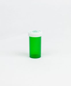 Green Child Resistant Push-N-Turn Vials with Vet Caps 13 Dram