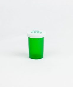 Green Child Resistant Push-N-Turn Vials with Vet Caps 20 Dram