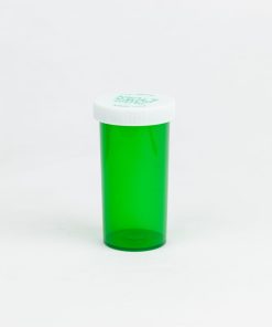 Green Child Resistant Push-N-Turn Vials with Vet Caps 40 Dram