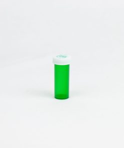 Green Child Resistant Push-N-Turn Vials with Vet Caps 6 Dram