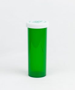 Green Child Resistant Push-N-Turn Vials with Vet Caps 60 Dram