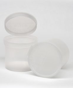 90 Dram Child Resistant Clear Pop Top Bottles